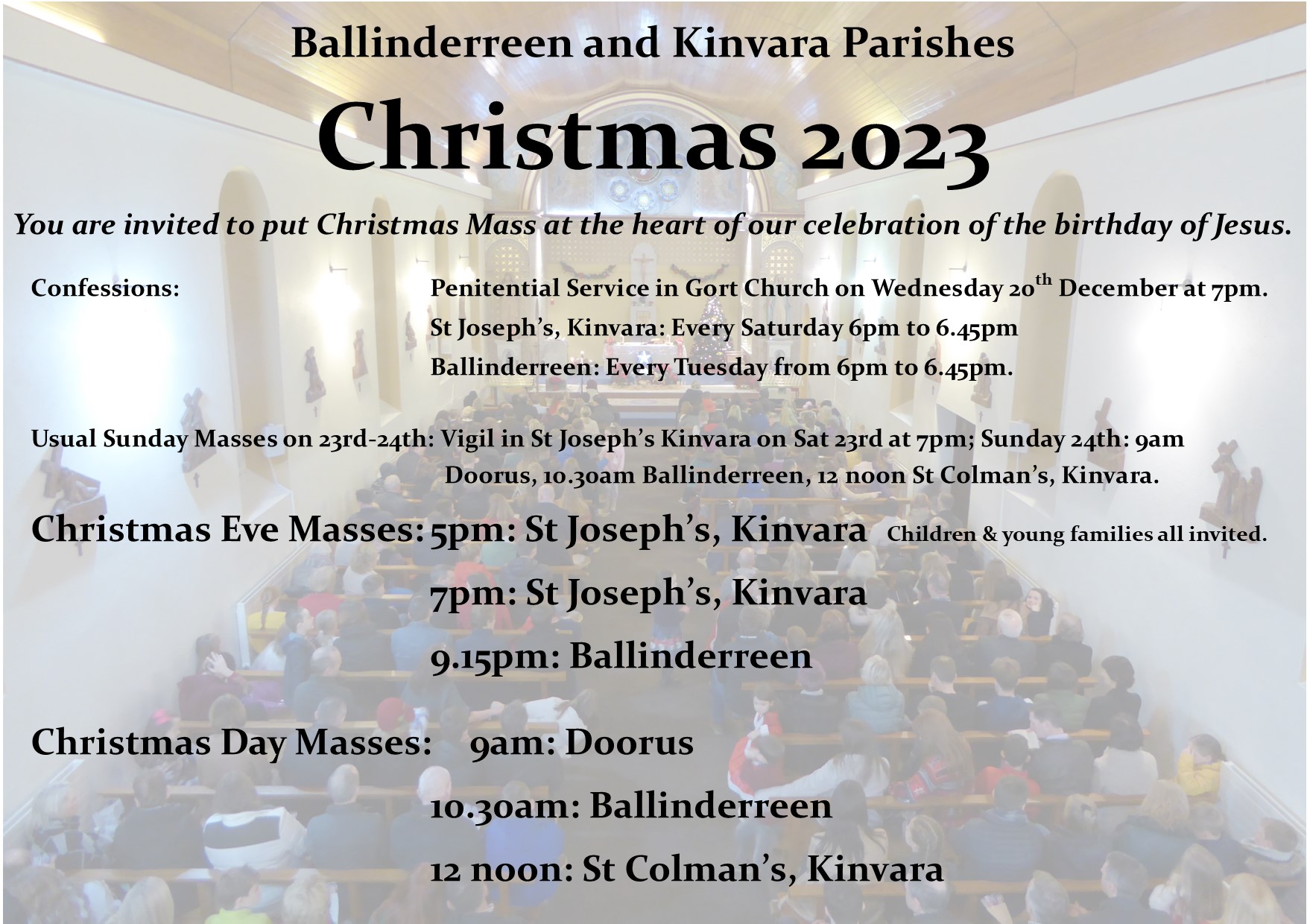 Kinvara ballinderreen parish clearance newsletter